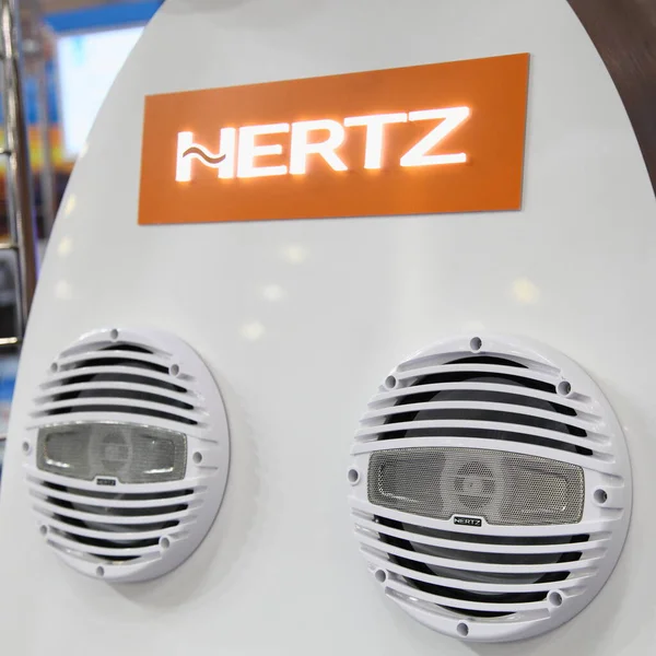 Moszkva Oroszország 2020 Hertz Marine Audio Hangszórók Csernov Audio Stand — Stock Fotó