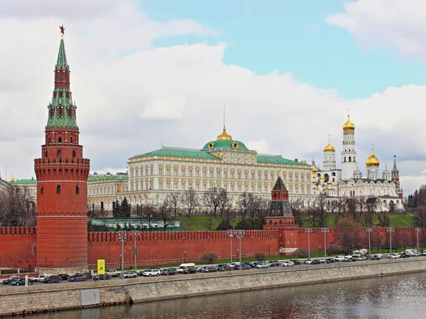 Moskau Russland 2017 Moskauer Kreml Mauerturm Und Blick Auf Den — Stockfoto