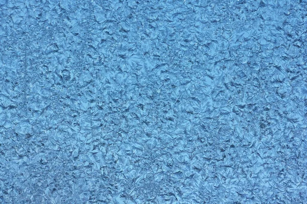 Niebieskie Kryształy Hoar Tła Tekstury Szkle — Zdjęcie stockowe