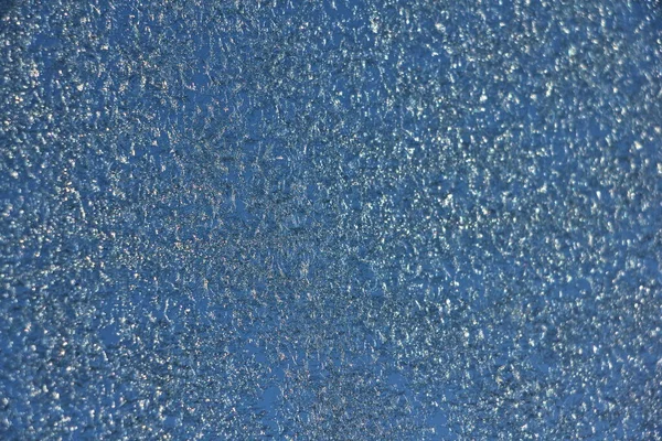 Niebieski Hoar Tekstury Tła Szkle — Zdjęcie stockowe