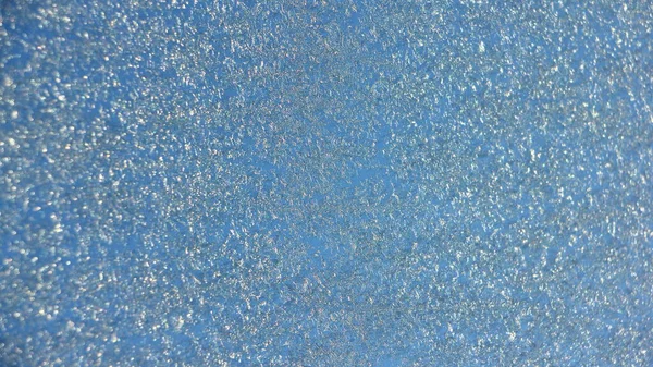 Hoarfrost Azul Textura Fundo Vidro — Fotografia de Stock