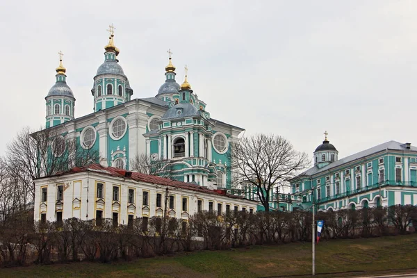 Smolensk Ryssland 2020 Uspensky Cathedral Med Kupoler Nedifrån Och Upp — Stockfoto