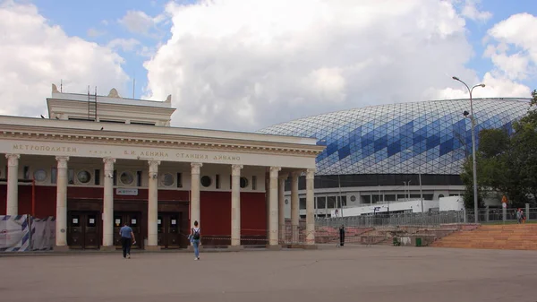 Moscou Russie 2019 Ancienne Entrée Dynamo Dans Nouveau Stade Dynamo — Photo