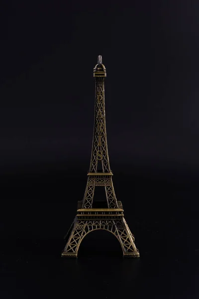 Hermosa Elegante Torre Eiffel Francia Europa Modelo Estatua Juguetes Negro — Foto de Stock