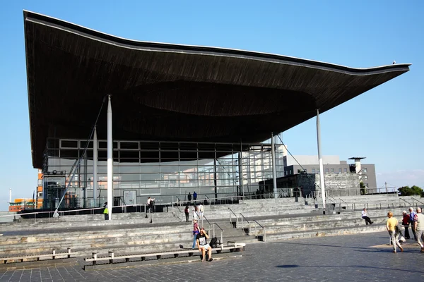 Senedd, Edificio de la Asamblea Nacional, Cardiff Wales — Foto de Stock
