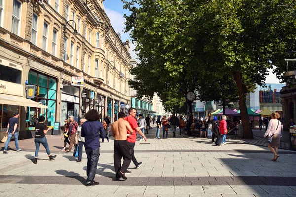 Reina calle cardiff — Foto de Stock