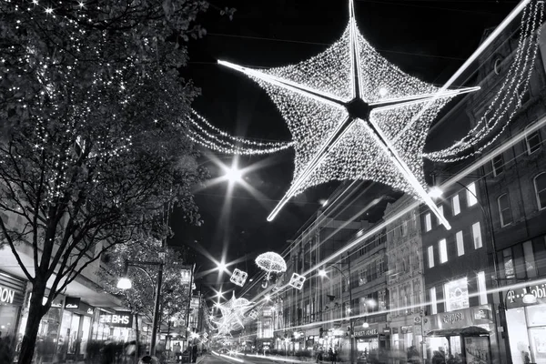 Oxford rua luzes de Natal — Fotografia de Stock