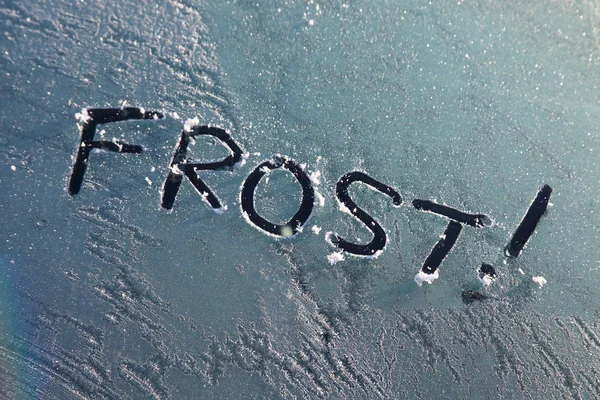Σημάδι μηνυμάτων Frost — Φωτογραφία Αρχείου