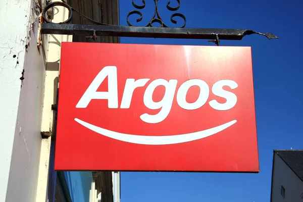 Signo publicitario logo Argos — Foto de Stock