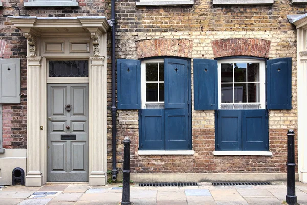 Hugenotský gruzínské řadových domů v Londýně Spitafields — Stock fotografie