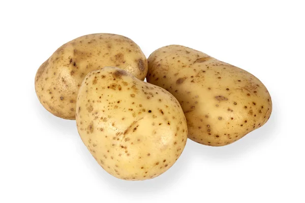 Pommes de terre isolées sur fond blanc — Photo