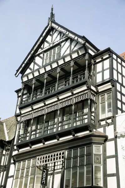 Chester April 2009 Medieval Building Architecture Eastgate Street Centre City — Stock Photo, Image