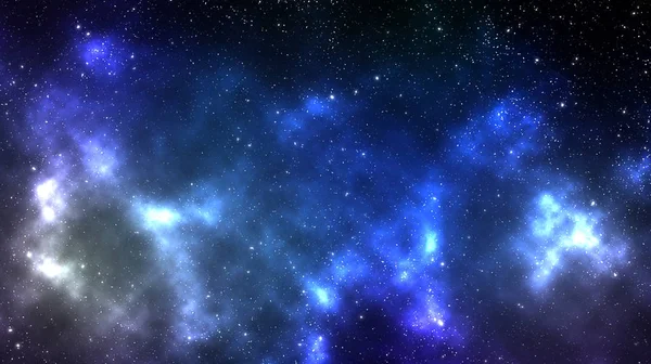 星雲宇宙で星がいっぱいの夜空の背景 — ストック写真