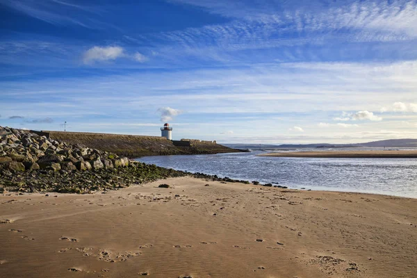 Georgian Lighthouse Burry Port Carmarthenshire Wales Gower Peninsula Loughor Estuary — Stock Photo, Image