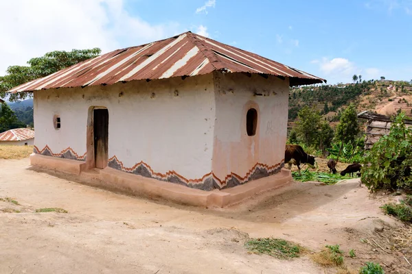 Maison Résidentielle Locale Dans Les Montagnes Usambara Randonnée Pédestre Afrique — Photo