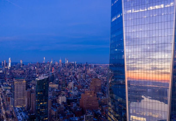 New York City Wtc Sunset Airphotography — 스톡 사진