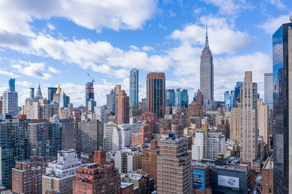 New York City Midtown Skyline Con Empire State Giorno Fotografia — Foto Stock