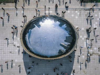 Bulut Kapısı, Milenyum Parkı Chicago, Hava Fotoğrafçılığı