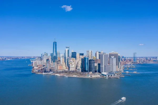 Luchtfoto Van Manhattan New York — Stockfoto