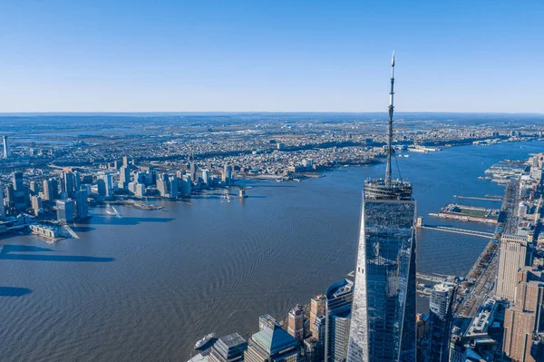 Veduta Aerea One World Trade Center Con Skyline New York — Foto Stock