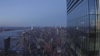 4K Hava Görüntüleri New York Skyline, Manhattan Finans Bölgesi
