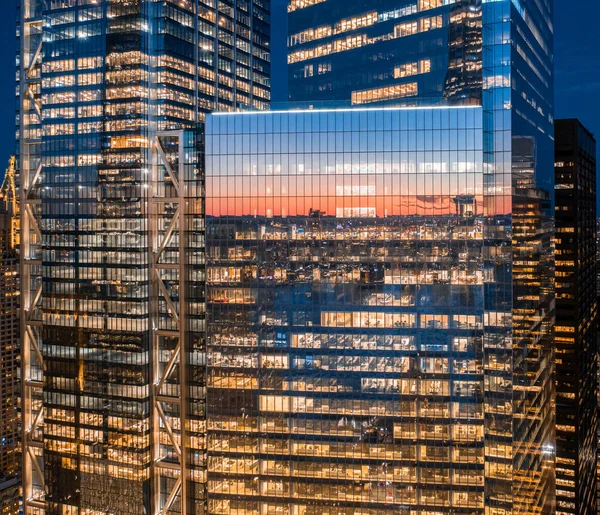 Luchtfoto Van New York Skyline Financieel District Manhattan — Stockfoto