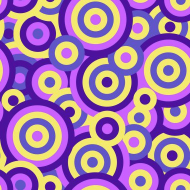 Renkli daireler pürüzsüz tekrarlayan vektör deseni