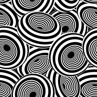 3d geometrik çizgili çörekler kusursuz tekrarlanmayan vektör desenli arka plan