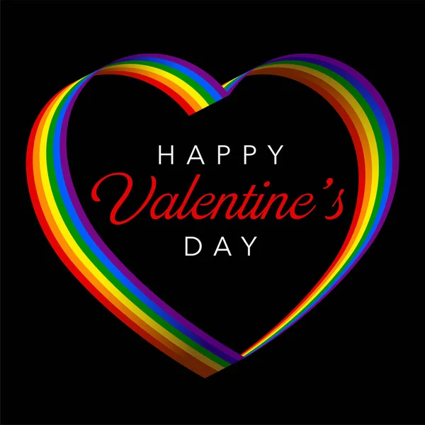 Happy Valentine Day Congratulation Card Vector Illustration Romantic Greeting Card — Stock Vector