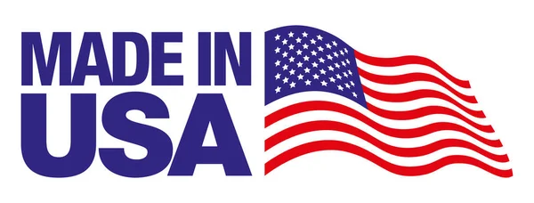 Badge Fabriqué Aux États Unis Isolé Sur Fond Blanc — Image vectorielle
