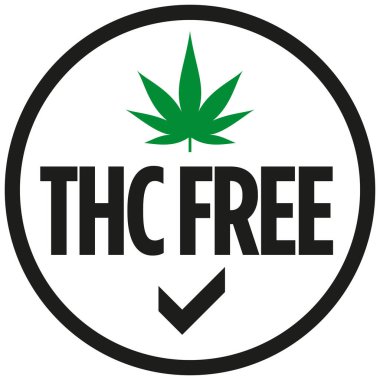 Beyaz arkaplanda THC serbest simgesi - vektör