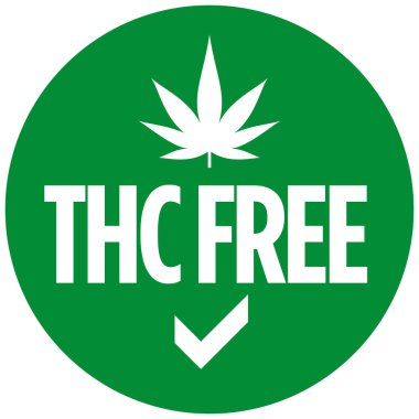 Beyaz arkaplanda THC serbest simgesi - vektör