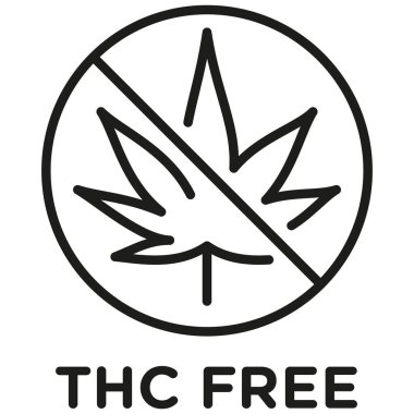 Beyaz arkaplanda THC serbest simgesi - vektör