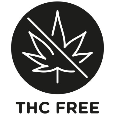 Beyaz arkaplanda THC serbest simgesi - vektör