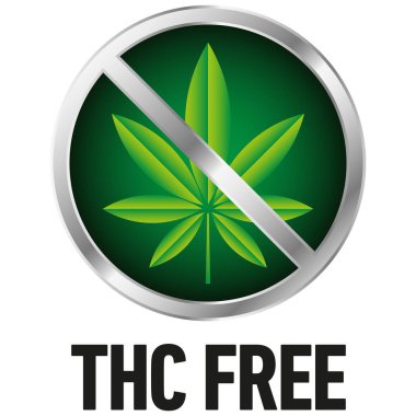 Beyaz arkaplanda THC serbest simgesi - vektör