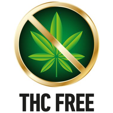 Beyaz arkaplanda THC serbest simgesi - vektör