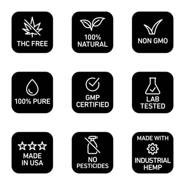THC 'siz,% 100 doğal, GDO' suz,% 100 saf, sıvı, GMP sertifikalı, laboratuvar testleri, ABD 'de yapılmış, böcek ilacı yok, endüstriyel kenevirden üretilmiş