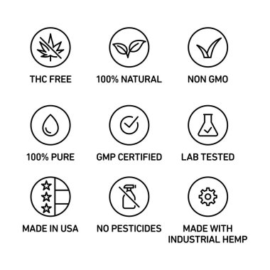 THC 'siz,% 100 doğal, GDO' suz,% 100 saf, sıvı, GMP sertifikalı, laboratuvar testleri, ABD 'de yapılmış, böcek ilacı yok, endüstriyel kenevirden üretilmiş
