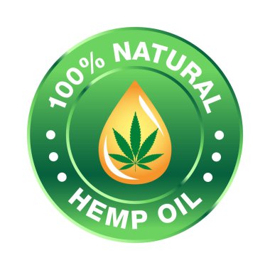 Kenevir CBD yağ ikonu% 100 saf, organik, doğal -