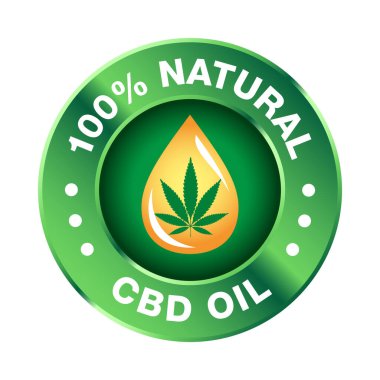 Kenevir CBD yağ ikonu% 100 saf, organik, doğal -