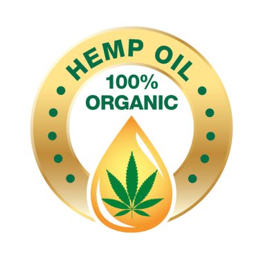 Kenevir CBD yağ ikonu% 100 saf, organik, doğal -