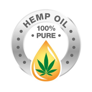 Kenevir CBD yağ ikonu% 100 saf, organik, doğal -