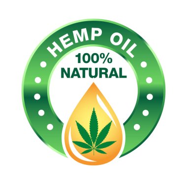 Kenevir CBD yağ ikonu% 100 saf, organik, doğal -