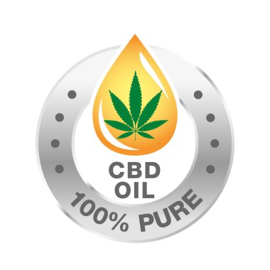 Kenevir CBD yağ ikonu% 100 saf, organik, doğal -