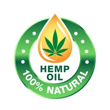 Kenevir CBD yağ ikonu% 100 saf, organik, doğal -