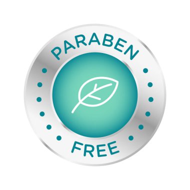 Paraben free icon cosmetic vector label. clipart