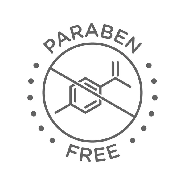Etichetta Vettoriale Cosmetica Paraben Free Icon — Vettoriale Stock