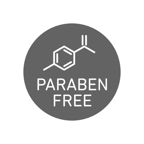 Etichetta Vettoriale Cosmetica Paraben Free Icon — Vettoriale Stock