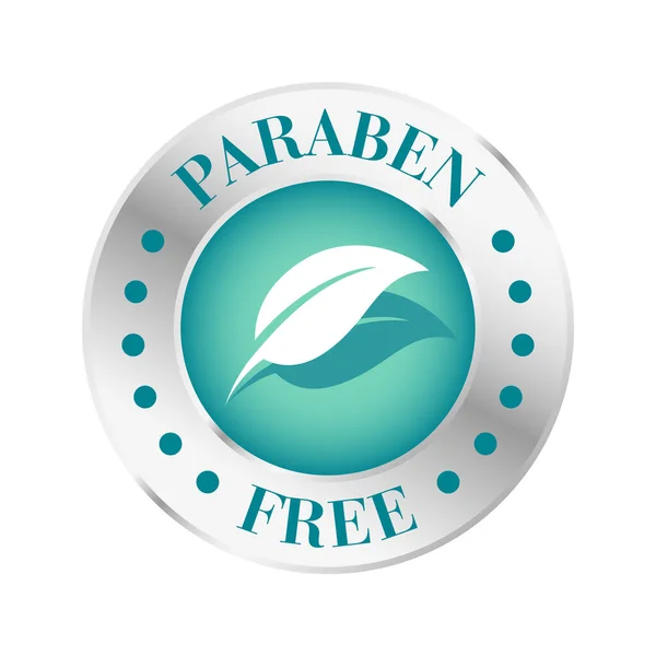 Paraben free icon cosmetic vector label.