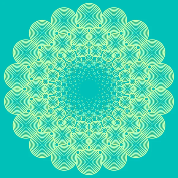 Mandala Simétrico Vectorial Redondo Patrón Circular Para Henna Mehndi Tatuaje — Vector de stock